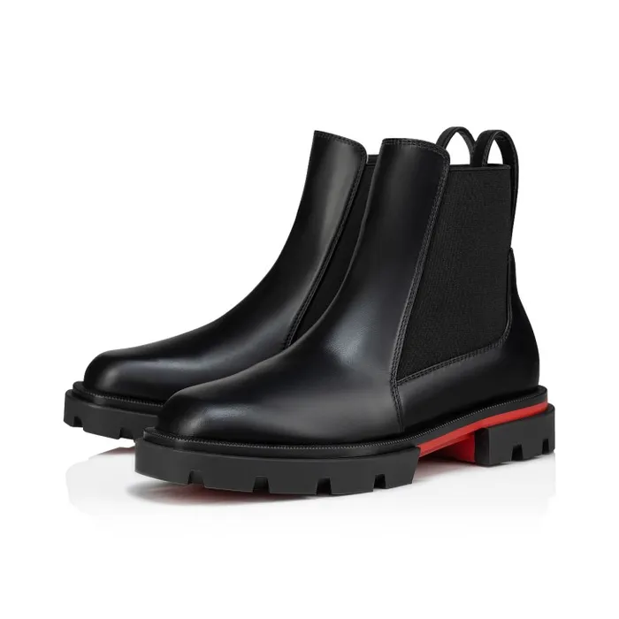 Kids Marchacroche Boots 8211 Calf Leather 8211 Black Christian Louboutin Boots