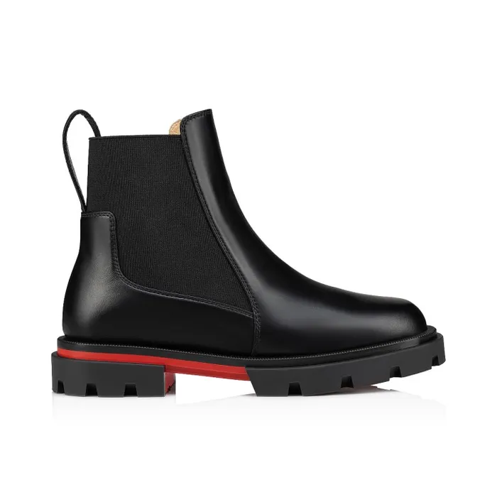 Kids Marchacroche Boots 8211 Calf Leather 8211 Black Christian Louboutin Boots