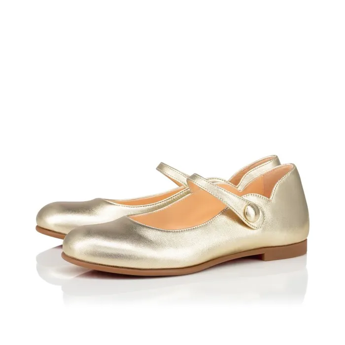 Kids Melodie Chick Ballerinas 8211 Nappa Leather 8211 Platine Christian Louboutin Ballerinas