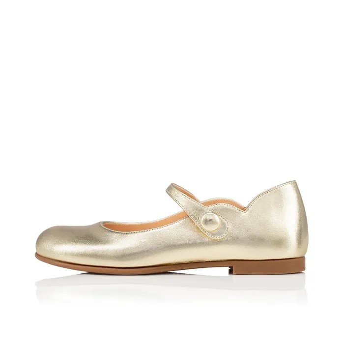 Kids Melodie Chick Ballerinas 8211 Nappa Leather 8211 Platine Christian Louboutin Ballerinas