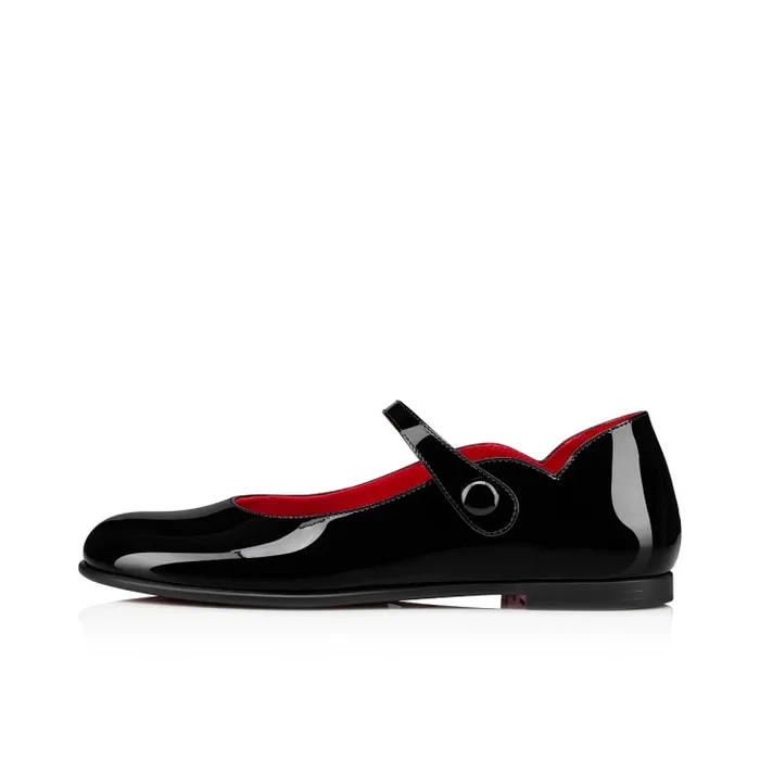 Kids Melodie Chick Ballerinas 8211 Patent Calf 8211 Black Christian Louboutin Ballerinas