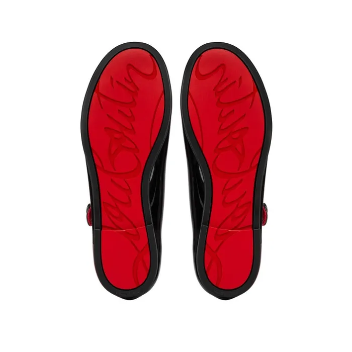 Kids Melodie Chick Ballerinas 8211 Patent Calf 8211 Black Christian Louboutin Ballerinas