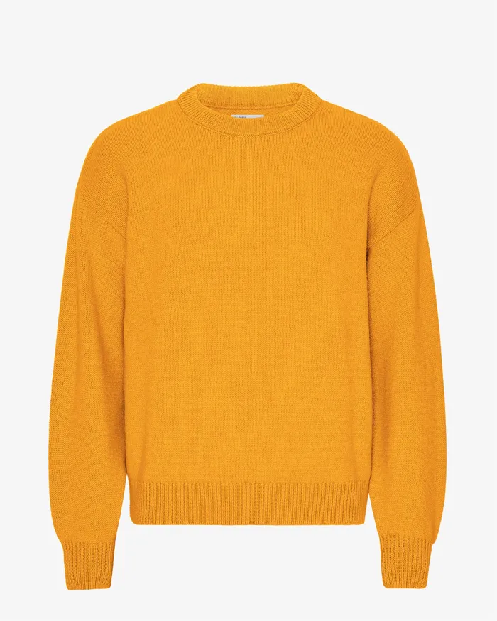 Knit Sweaters Colorfulstandard Men Oversized Merino Wool Crew 8211 Burned Yellow