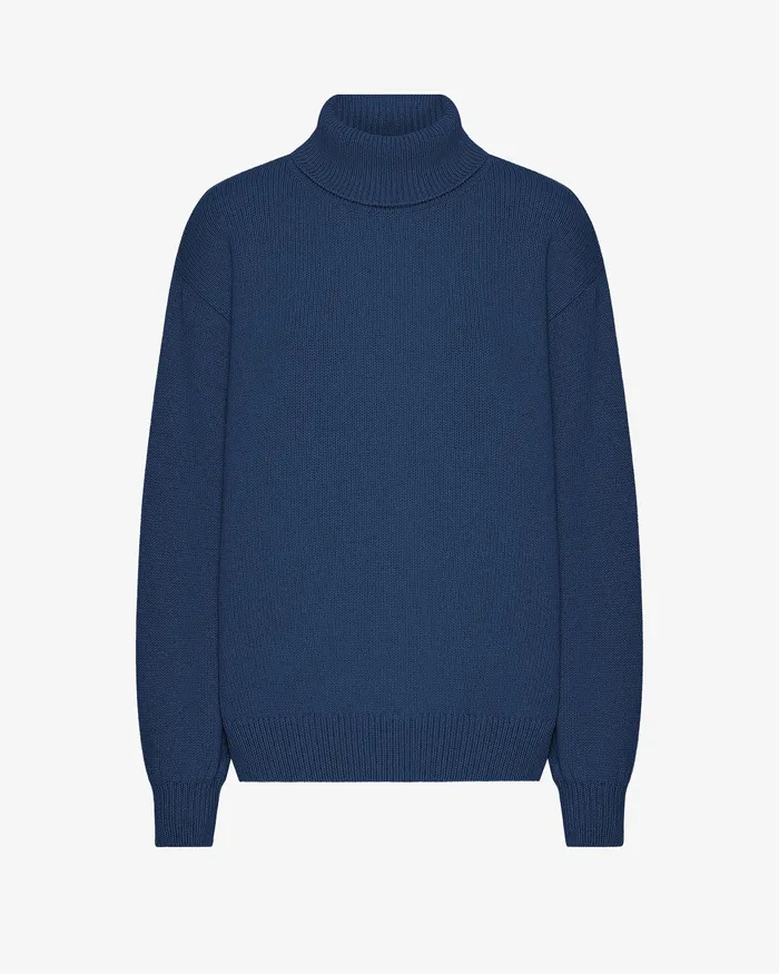 Knit Sweaters Colorfulstandard Women Merino Wool Turtleneck 8211 Marine Blue