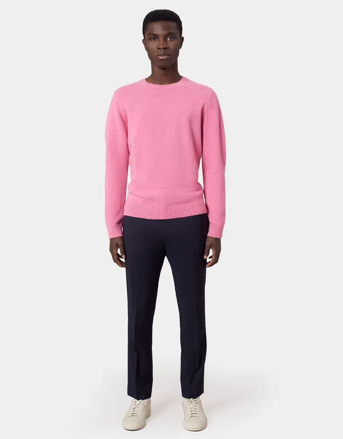 Knit Sweaters Men Colorfulstandard Classic Merino Wool Crew 8211 Bubblegum Pink
