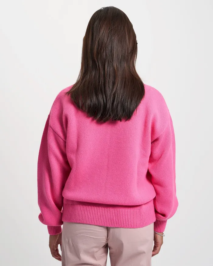 Knit Sweaters Oversized Merino Wool Crew 8211 Marine Blue 8211 Colorfulstandard Women