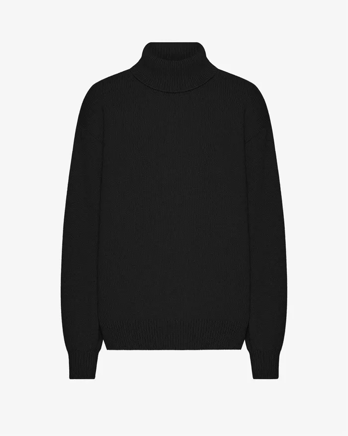 Knit Sweaters Women Colorfulstandard Merino Wool Turtleneck 8211 Deep Black