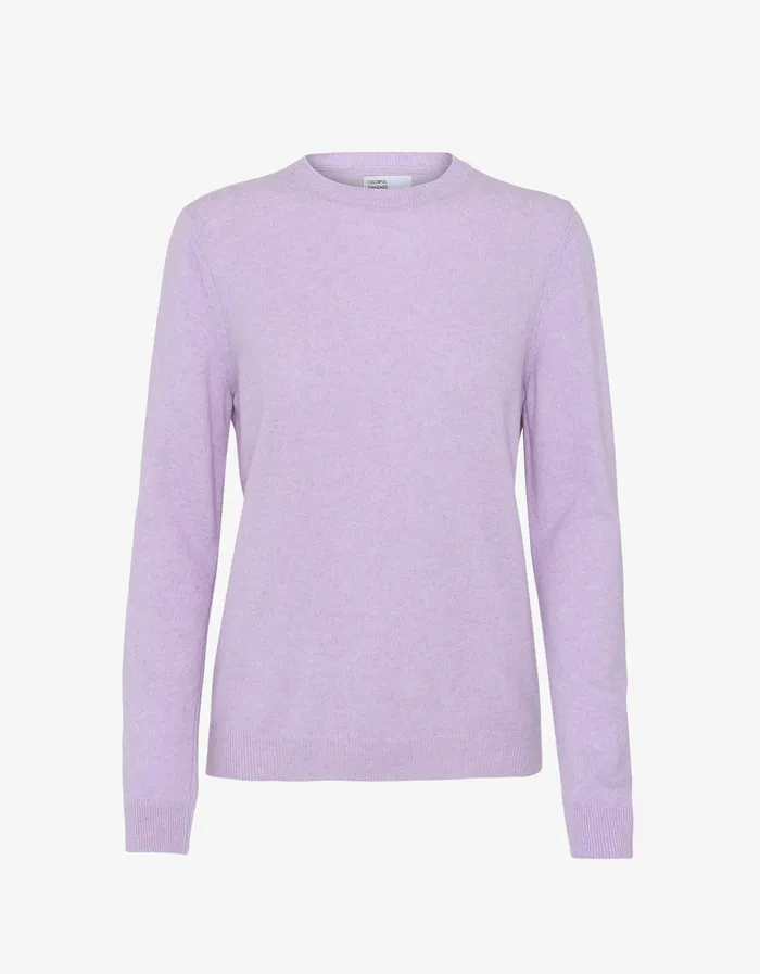Knit Sweaters Women Colorfulstandard Women Light Merino Wool Crew 8211 Soft Lavender
