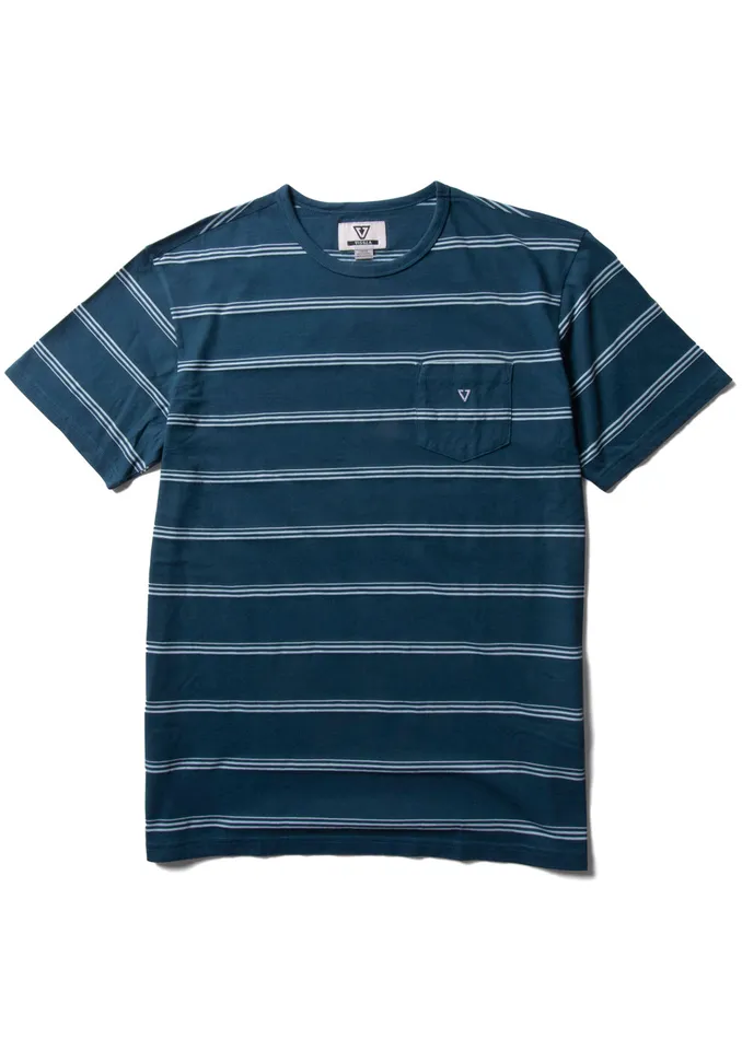 Knit Tees Vissla Men Kaulike Ss Pkt Tee Deep Water