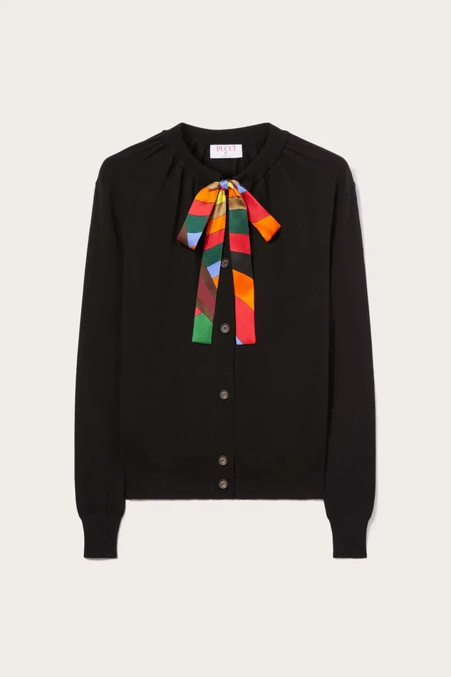 Knitwear Women PUCCI Iride Print SilkTwill Cardigan