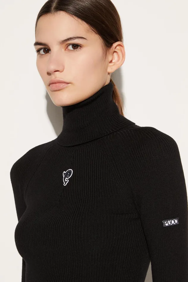 Knitwear Women PUCCI LogoAppliqu RollNeck Sweater