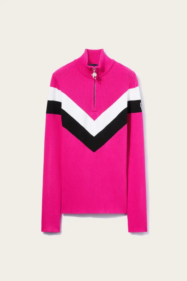 Knitwear Women PUCCI Pucci X Fusalp StripeJacquard Zip Sweater