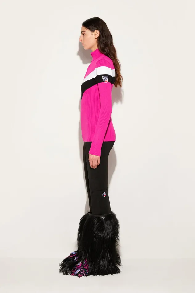 Knitwear Women PUCCI Pucci X Fusalp StripeJacquard Zip Sweater