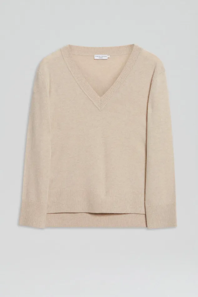Knitwear Women Scanlan Theodore CASHMERE V WHEAT