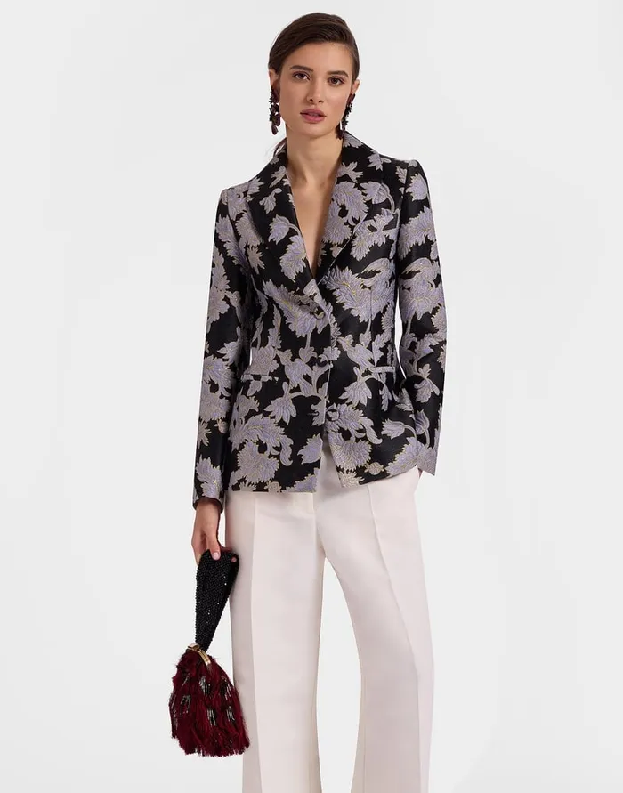 La Doublej 247 Jacket Lark Black In Jacquard Women Outerwear
