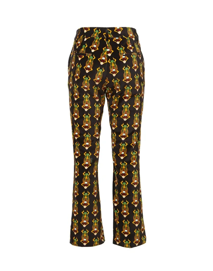 La Doublej 247 Pants Scarab Black In Cotton Velvet Women Shorts and Pants