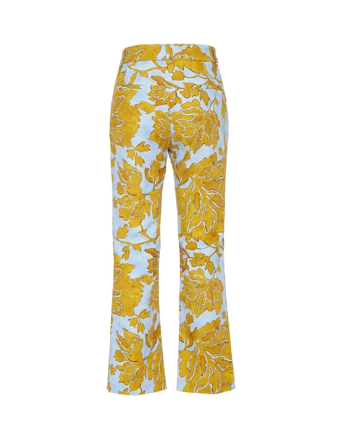 La Doublej 247 Pants Tangle Light Blue In Shot Cotton Women Shorts and Pants