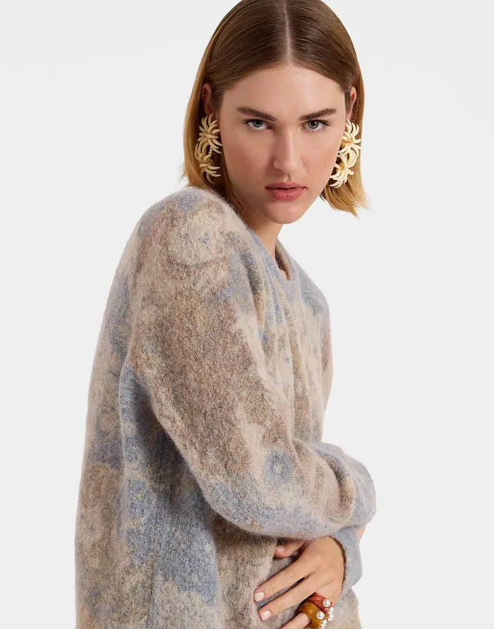 La Doublej AllIn Sweater Light Blue In Woolmix Women Knitwear