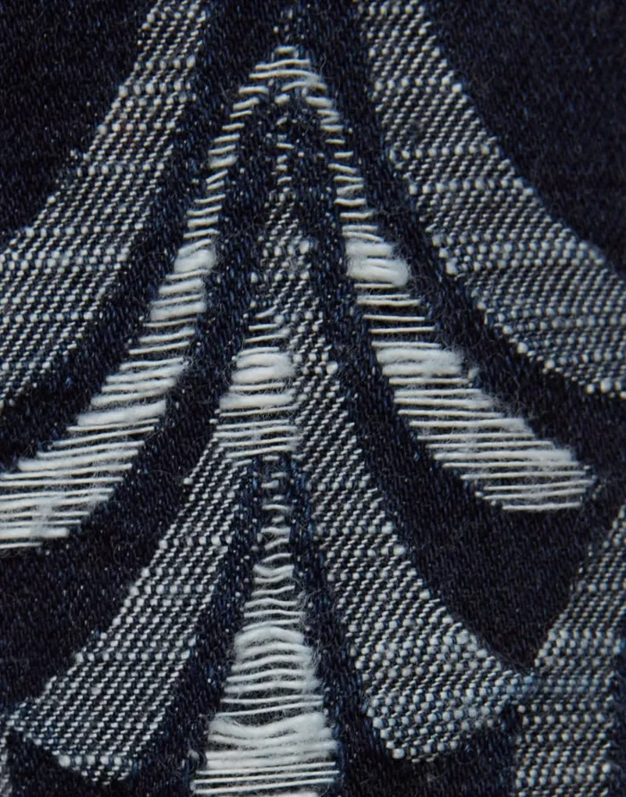 La Doublej Better Than Your Boyfriend039s Jeans Papyrus Navy In Jacquard Denim Women Shorts and Pants