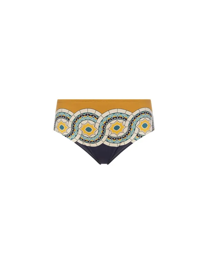 La Doublej Boy Brief Mudejar Place Blue In Supreme Lycra Women Swimwear