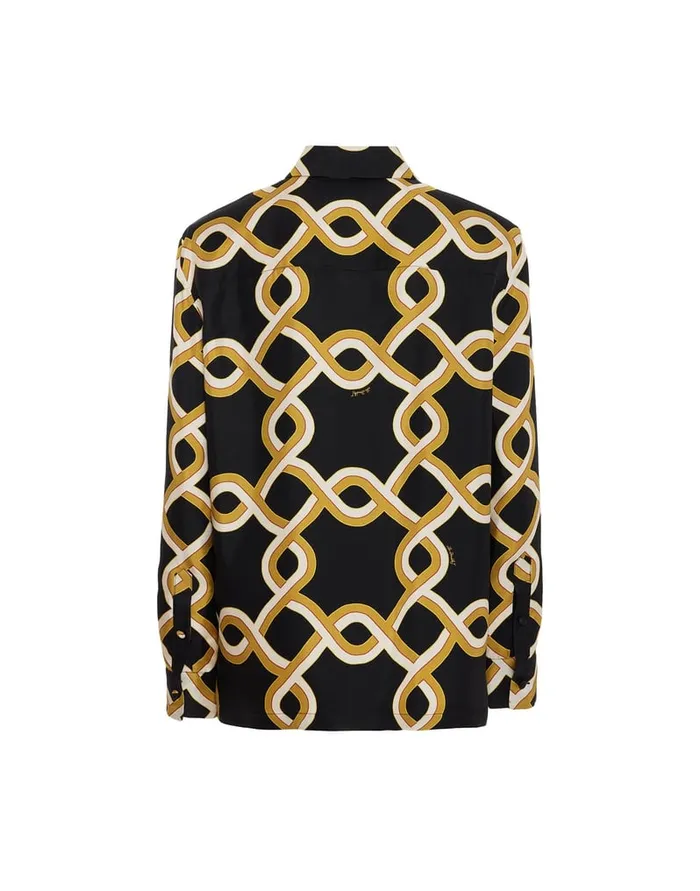 La Doublej Boy Shirt Tackle Black In Silk Twill Women Shirts and Tops