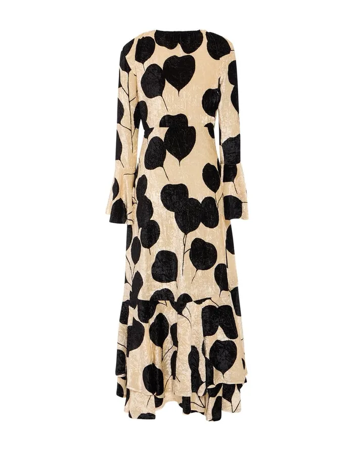 La Doublej Cocteau Dress Lunaria Light Pink In Crushed Velvet Women Dresses