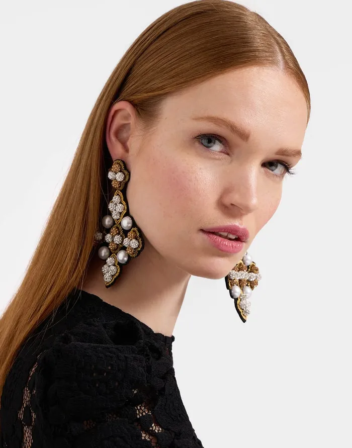 La Doublej Ella Earrings Solid Gold In Mix Pearls Women Jewelry