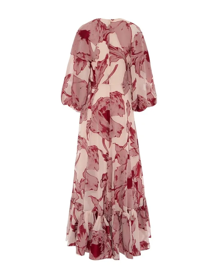 La Doublej EveNing V Dress Sylph Fil Coup Pink In Fil Coup Women Dresses
