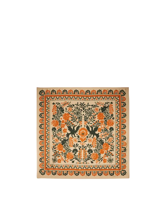La Doublej Forest Foulard 9021590 Forest Square In Silk Women Foulards and Scarves