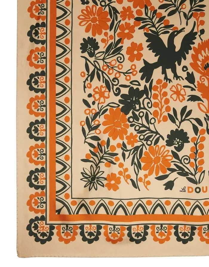 La Doublej Forest Foulard 9021590 Forest Square In Silk Women Foulards and Scarves