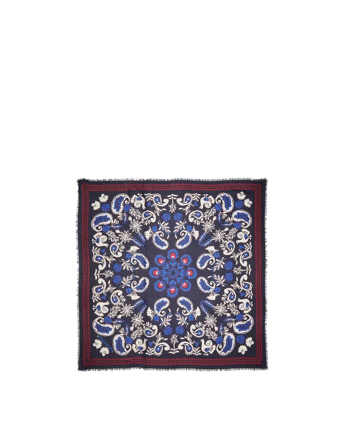 La Doublej Forest Scarf 120215120 Forest Bandana In Modal Silk Blend Women Foulards and Scarves