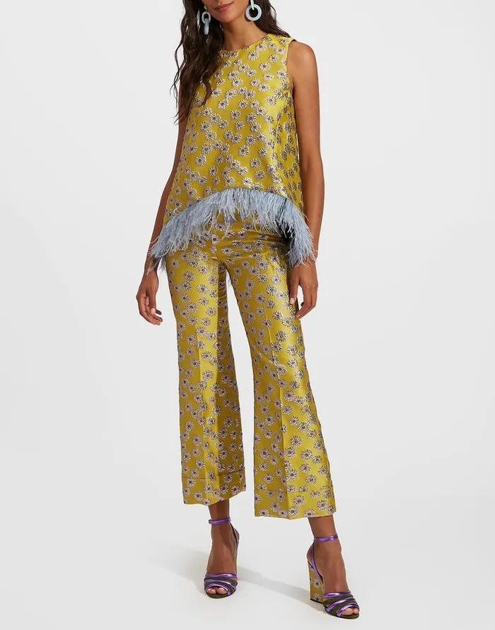 La Doublej Hendrix Pants Margarita In Jacquard Women Shorts and Pants