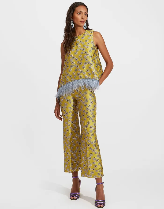 La Doublej Hendrix Pants Margarita In Jacquard Women Shorts and Pants