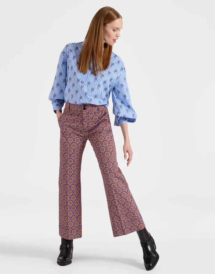 La Doublej Hendrix Pants Sovereign Mini Purple In Heavy Cotton Stretch Women Shorts and Pants