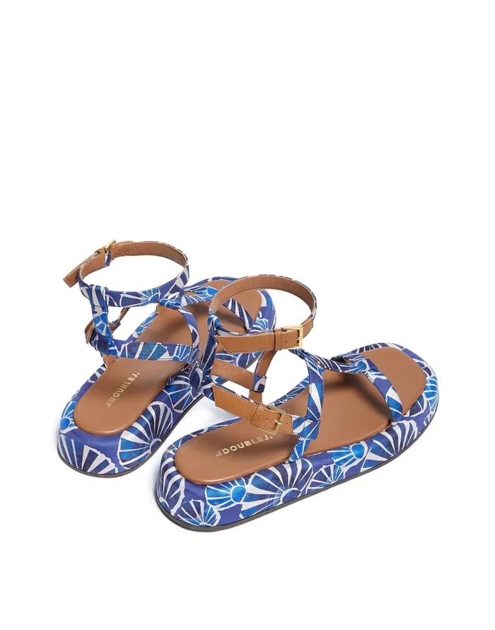 La Doublej Jazzy Sandals Conchiglie In Twill Women Shoes