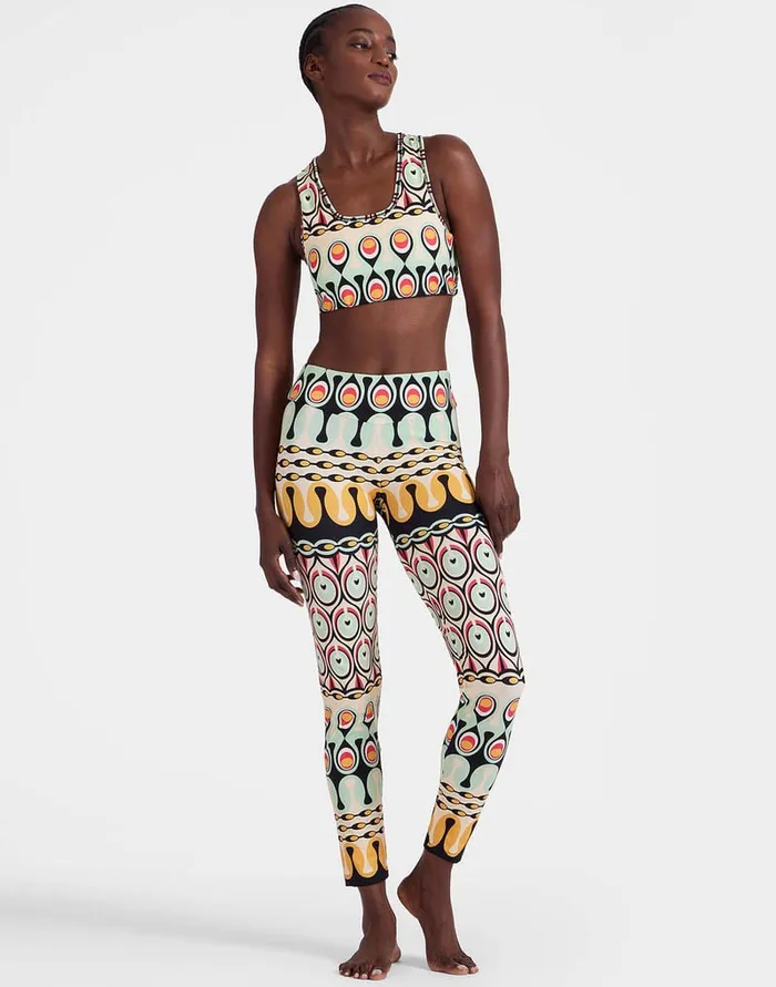 La Doublej Magica Leggings Rio Yellow In Jersey Stretch Women Loungewear