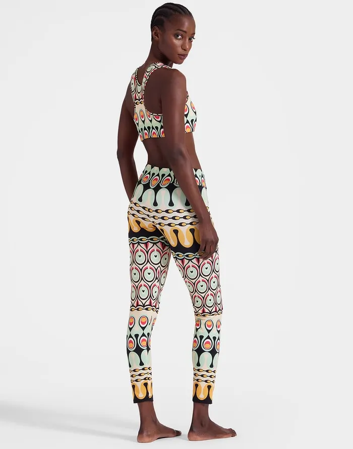 La Doublej Magica Leggings Rio Yellow In Jersey Stretch Women Loungewear