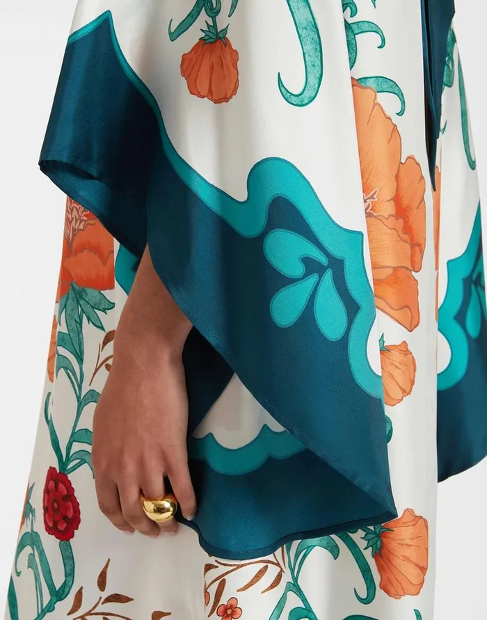 La Doublej Magnifico Dress Morpheus Place Orange In Silk Twill Women Dresses
