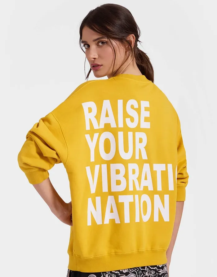 La Doublej Off Court Sweatshirt Solid Dark Yellow In Jersey Women TShirts and Sweatshirts