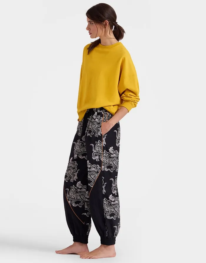La Doublej Off Court Sweatshirt Solid Dark Yellow In Jersey Women TShirts and Sweatshirts