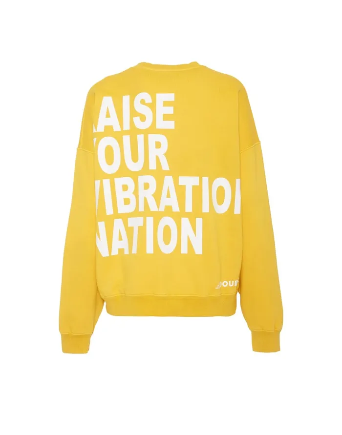 La Doublej Off Court Sweatshirt Solid Dark Yellow In Jersey Women TShirts and Sweatshirts