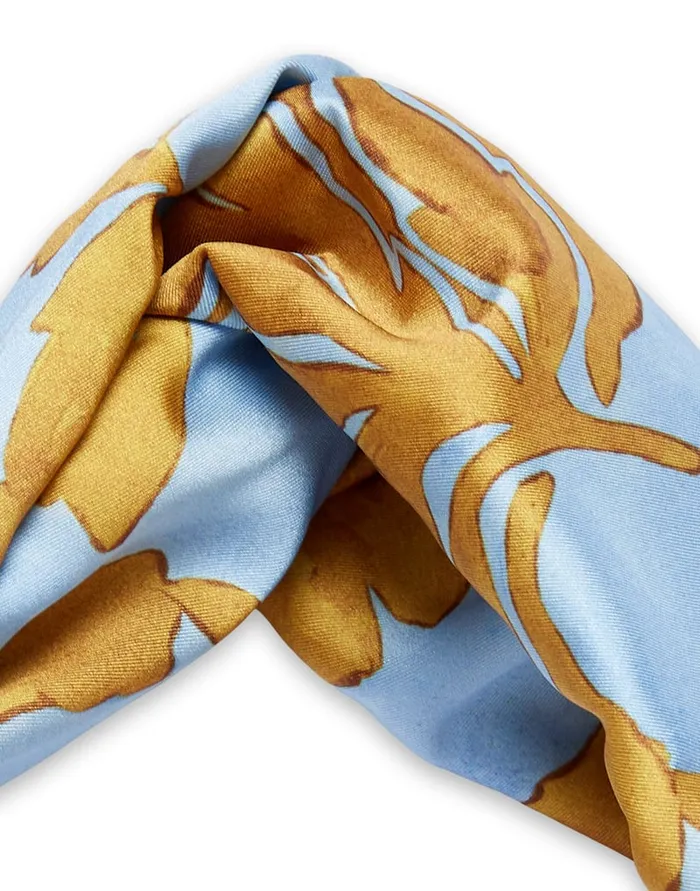 La Doublej Pinup Headband Tangle Light Blue In Twill Women Hair Accessories