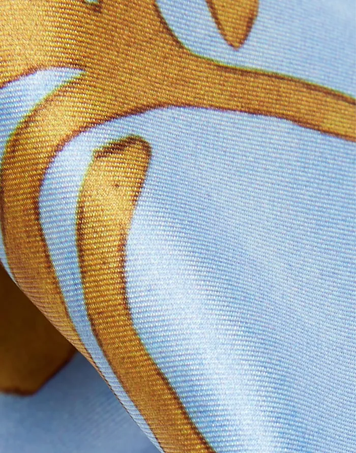 La Doublej Pinup Headband Tangle Light Blue In Twill Women Hair Accessories