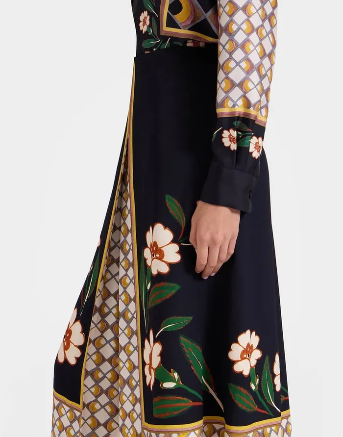 La Doublej Santa Monica Skirt Dazed Place Black In Sable Satin Women Skirts