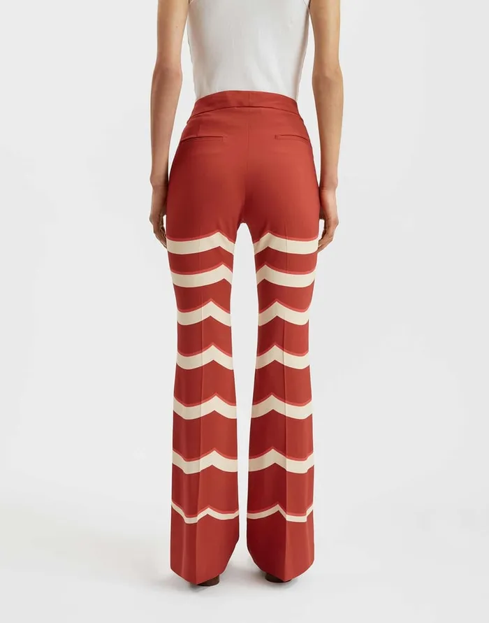 La Doublej Saturday Night Pants Fans Place Red In Envers Satin Women Shorts and Pants