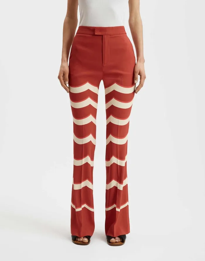 La Doublej Saturday Night Pants Fans Place Red In Envers Satin Women Shorts and Pants