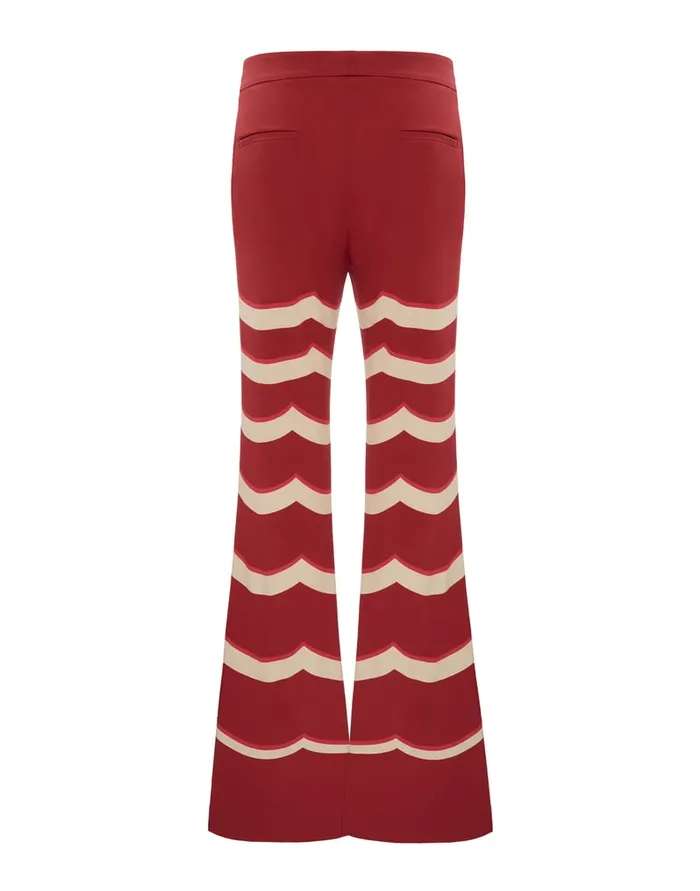 La Doublej Saturday Night Pants Fans Place Red In Envers Satin Women Shorts and Pants