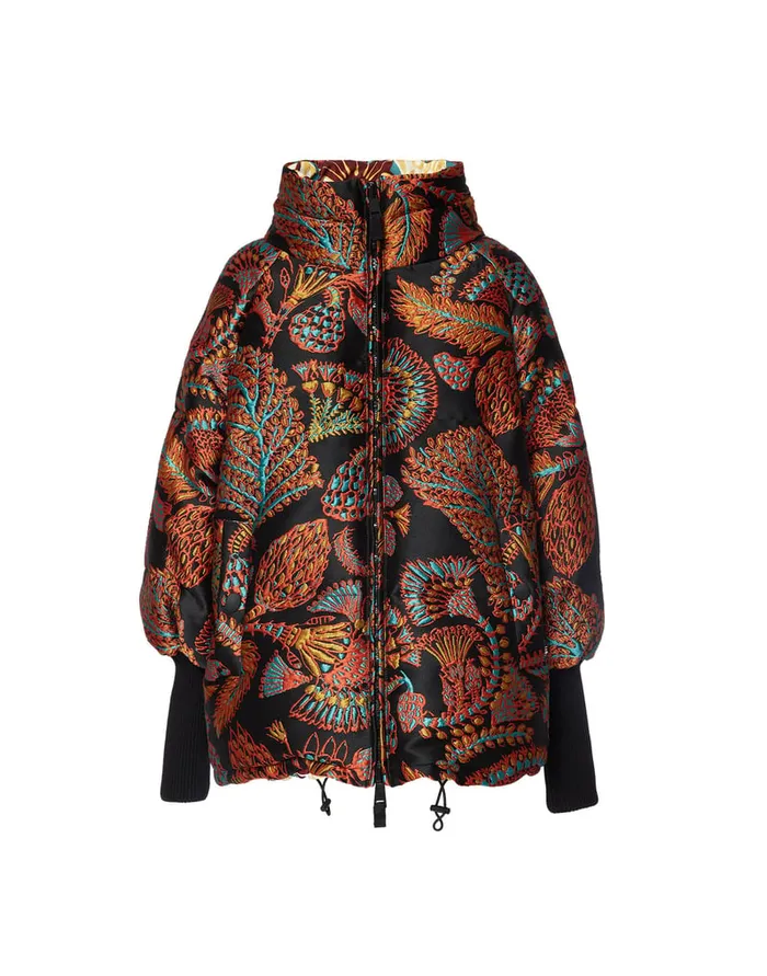 La Doublej St Moritz Jacket Sicomore Black In Jacquard Women Outerwear