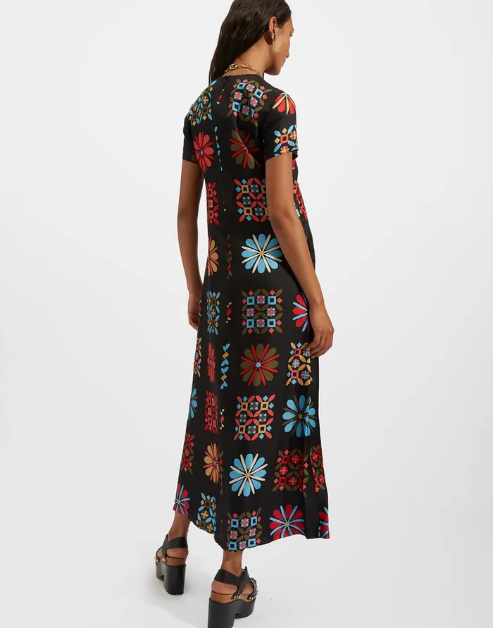 La Doublej Swing Dress Vetrata Grande In Silk Twill Women Dresses