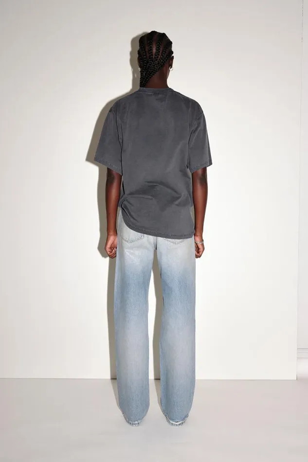 LA Print Hand 8211 Washed Black WomenMen Won Hundred Tops and Tshirts